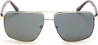 Guess 61mm Rectangular Sunglasses in Gold /Green at Nordstrom Rack