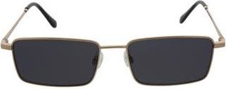 BCBGeneration 58mm Metal Rectangle Sunglasses in Gold/Smoke at Nordstrom Rack
