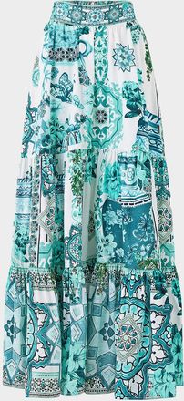 Camilla Balearic Bebe Tiered Maxi Skirt