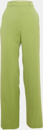 Max Mara Green Gabardine High-Rise Trousers