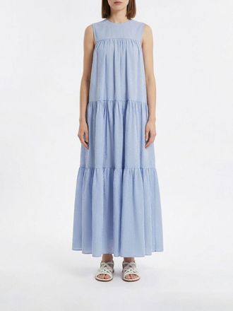 Semicouture Abito Luigia smanicato Semicouture in cotone e seta a righe