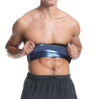 Generic Men S Compression Top Girdle Elastic Large Size Belly Belt Fitness Waistband PU Sports Sweat Yoga Wrap Belt Girdle Christmas Jumpers For Men Funny (Bl