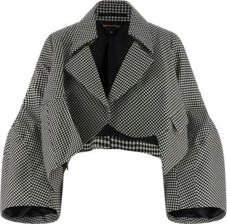 Comme Des Garçons Cardigan a quadretti - Nero