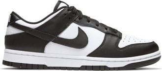 Nike Womens Dunk Low Retro Basketball Sneakers In White/white/black