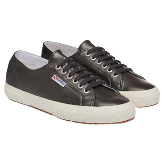 Superga Dames/Dames 2750 Metallic Leren Trainers (Metallic Zilver/Off Wit)