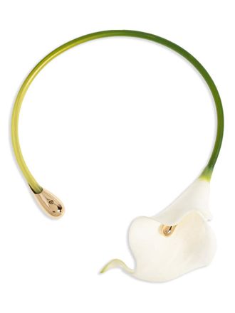 Cult Gaia Choker Calla Lily - Bianco