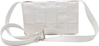 Bottega Veneta Tweedehands leren schoudertassen - Dames - Vintage Schoudertas - Wit - ONE Size - Leer - Vintage