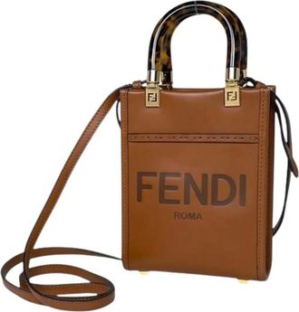 Fendi Pre-owned Mini Bags, female, Brown, Size: ONE SIZE Pre-owned Sunshine Mini Handbag