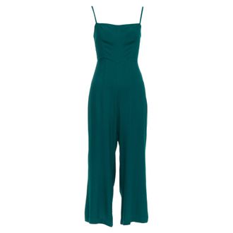Reformation Forest Green Cropped Jumpsuit