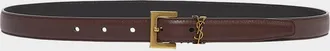 Saint Laurent YSL Monogram Leather Belt