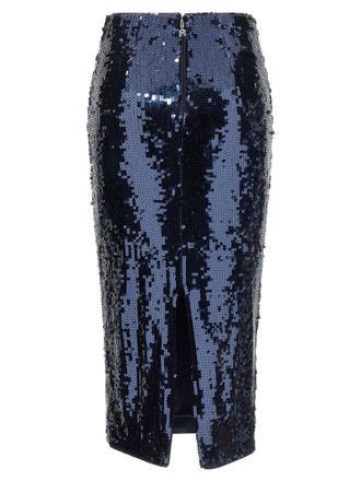 Rotate Sequin Pencil Skirt - Navy