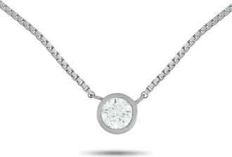 Luxury Bazaar Platinum 0.44ct Round Diamond Necklace MF70-101525