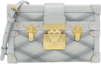 Louis Vuitton Pre-owned Petite Malle Lamb Shoulder Bag - Dames - Vintage Schoudertas - Blauw - ONE Size - Leer - Vintage