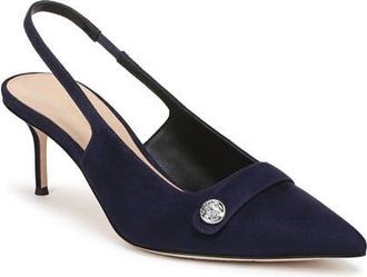 Veronica Beard Rami Slingback Pump in Navy at Nordstrom, Size 7.5