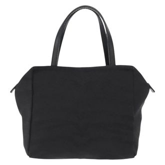 Fendi Vintage Handbag Canvas Black Canvas Handbag (Pre-Owned)