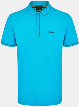 HUGO BOSS Mens Paule Short Sleeve Polo Shirt in Turquoise/Aqua - Blue - Size Medium