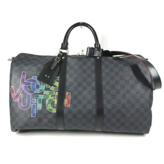 Louis Vuitton Black Damier Graphite Canvas Boston Bag (Pre-Owned)