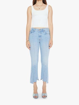 Mother The Insider Crop Pointy Fray Jeans In Lets Get It Together