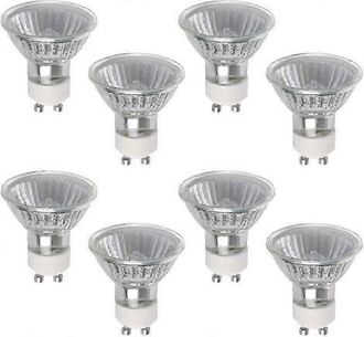 OEM Bombilla Hal&oacute;gena Gu10 De 50 W, Paquete De 8 Focos Hal&oacute;genos Gu10, 220 V, Blanco C&aacute;lido 2800 K, Regulable