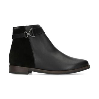 Mephisto Zwarte Enkellaars voor Dames - Houria - Dames - Enkellaarsjes - Zwart - 42 1/2 EU - Leer - Schoenen
