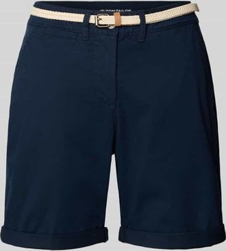 Tom Tailor Regular Fit Chinoshorts aus Baumwoll-Mix in Dunkelblau, Gr&ouml;&szlig;e 34
