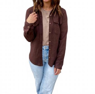 Thread & Supply Cassian Long Sleeve Shirt In Coffee Bean