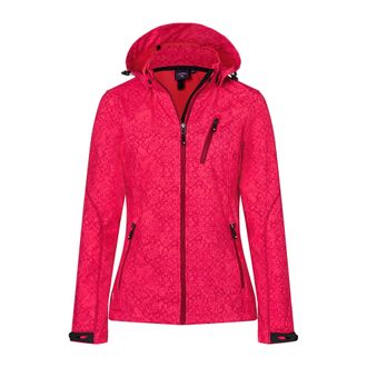 Deproc Softshelljacke DEPROC ACTIVE ALBERTA PEAK, Damen, Gr. 44L, pink (fuchsia), 96% Polyester; 4% Elasthan, tailliert, gerader Abschluss mit Klettverschl&uuml;s