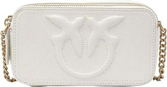 Pinko Cross Body Bags, female, White, Size: ONE SIZE Borsa