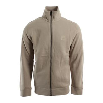 HUGO BOSS Zestart Full-Zip Cardigan - male - Hugo - Zip-throughs - Beige - L - Sweatshirts & Hoodies