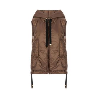 Max Mara Vests, female, Brown, Size: 2XS Greengo Short Gilet