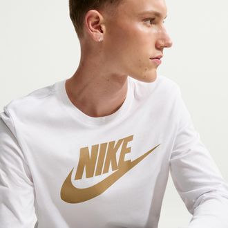 Nike Mens Nike Sportswear Long-Sleeve T-Shirt in White | CI6291-101
