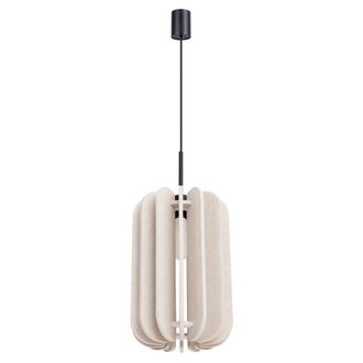 Sollux Lighting L&aacute;mpara colgante beige/negro fieltro/acero alt. 165 cm