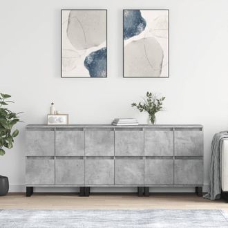 vidaXL Vidaxl - Aparadores 3 Uds Madera Contrachapada Gris Hormig&oacute;n