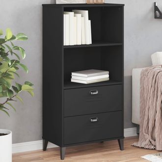 Berkfield Home Bookcase VIKEN Black 60x35x123 cm Engineered Wood | Size: 60 x 35 x 123 cm