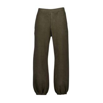 Alexander McQueen Sweatpants, male, Green, M, Green Stonewashed Joggers with Logo
