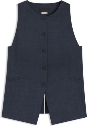 BOSS Slim-fit waistcoat in virgin wool