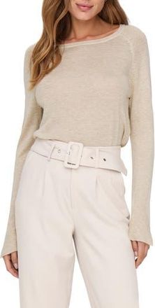 Only Vienna Long Sleeve Knit T-Shirt in Whitecap Gray at Nordstrom Rack, Size X-Small