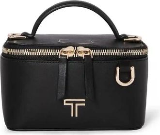 Tumi Lex Leather Mini Train Case Crossbody