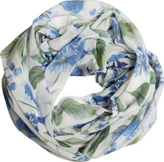 Dolce & Gabbana Foulard in Seta e Chiffon con Stampa Floreale - - Accessories - Donna - Bianco - ONE SIZE
