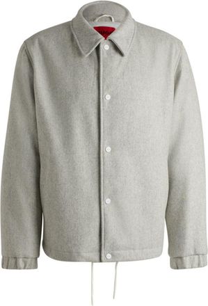 HUGO BOSS Regular-fit padded coach jacket in a wool blend