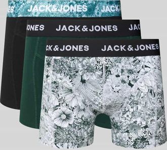 Jack & Jones Jack & Jones Trunks mit elastischem Bund im 3er-Pack Modell ADRIAN in Dunkelgruen, Größe XXL