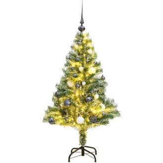 vidaXL &Aacute;rbol De Navidad Artificial Con 150 Leds Bolas Y Nieve 150 Cm Vidaxl