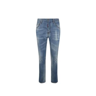 Dsquared2 Jeans, Heren, Blauw, S, Katoen, Skater Jean
