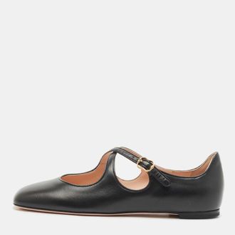 Bally Black Leather Byntia Ballet Flats