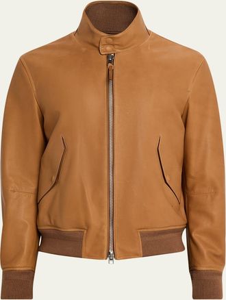 Tom Ford Mens Grain Leather Jacket