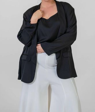 Nouvelle/Silk95Five La Blazer - Plus In Black