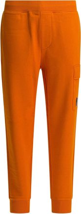 C.P. Company C. P. Company-Diagonal Raised Fleece Sweatpants Trousers Arancione-Uomo