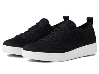 FitFlop Rally E01 Multi-Knit Trainers Womens Shoes All Black 2 : 7.5 M (B), Textile