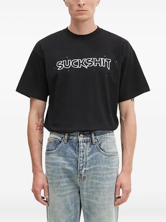 Aries outline-print T-shirt - Black