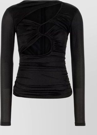 Isabel Marant stretch silk blend rose top with cut-out design